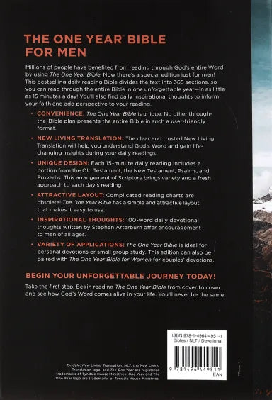 B NLT THE ONE YEAR BIBLE FOR MEN