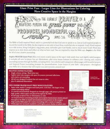 B NLT INSPIRE PRAYER BIBLE GIANT PRINT PURPLE