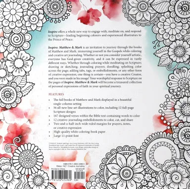 B NLT INSPIRE MATTHEW & MARK COLORING & CREATIVE JOURNALING