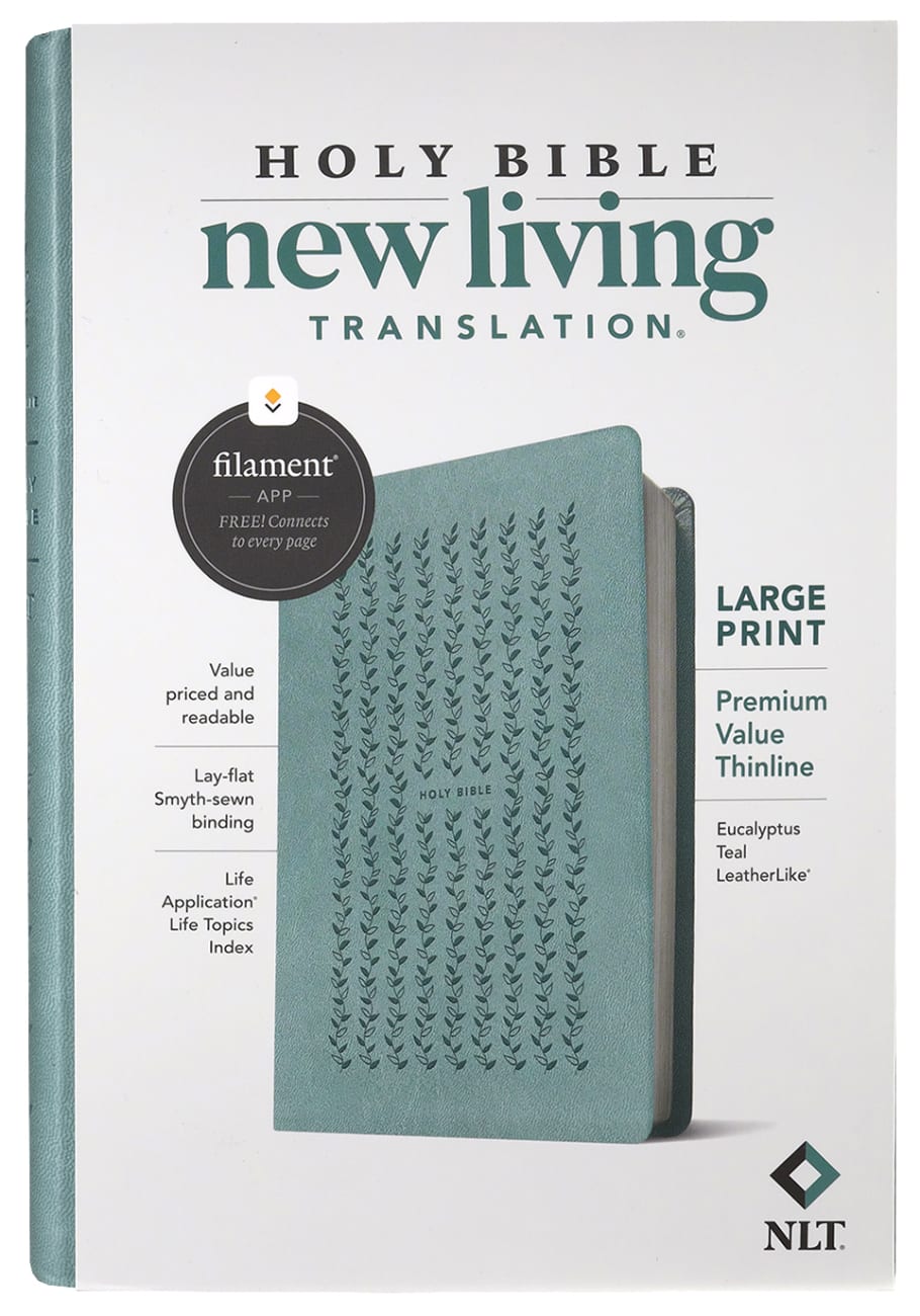 B NLT LARGE PRINT PREMIUM VALUE THINLINE BIBLE FILAMENT ENABLED EDITION EUCALYPTUS TEAL