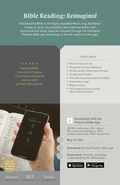 B NLT THINLINE REFERENCE BIBLE FILAMENT ENABLED EDITION SAGE DAYSPRING SIGNATURE COLLECTION (RED LETTER EDITION)