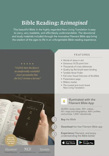 B NLT LARGE PRINT THINLINE REFERENCE BIBLE FILAMENT ENABLED EDITION EVERGREEN DAYSPRING SIGNATURE COLLECTION (RED LETTER EDITION)