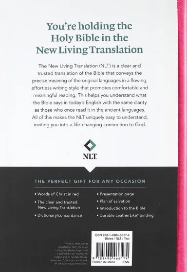 B NLT PREMIUM GIFT BIBLE VERY BERRY PINK VINES (RED LETTER EDITION)