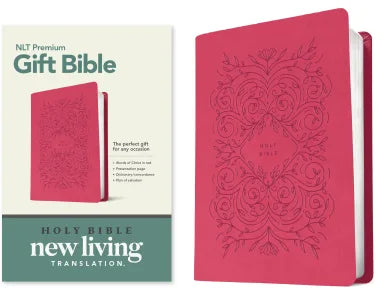 B NLT PREMIUM GIFT BIBLE VERY BERRY PINK VINES (RED LETTER EDITION)
