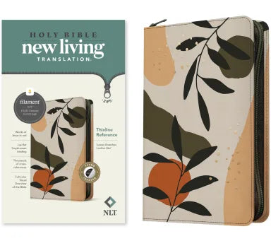 B NLT THINLINE REFERENCE ZIPPER BIBLE FILAMENT ENABLED EDITION SUNSET BRANCHES INDEXED (RED LETTER EDITION)