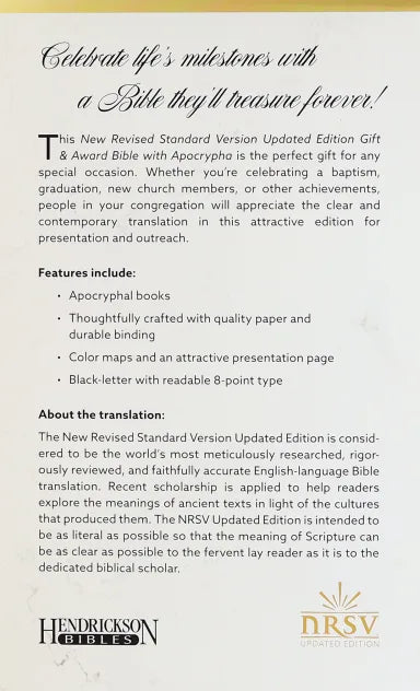 B NRSVUE GIFT & AWARD BIBLE WITH APOCRYPHA BURGUNDY
