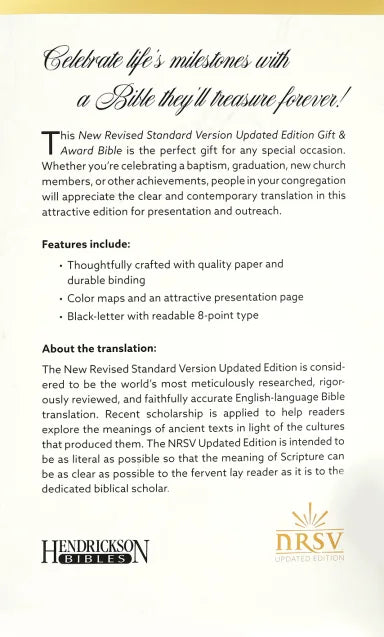 B NRSVUE GIFT & AWARD BIBLE BLACK