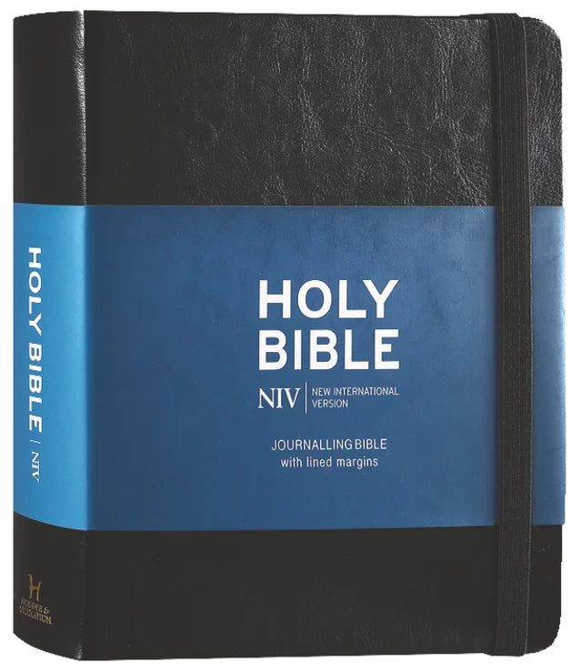 B NIV JOURNALLING BIBLE BLACK ELASTIC STRAP ANGLICISED TEXT