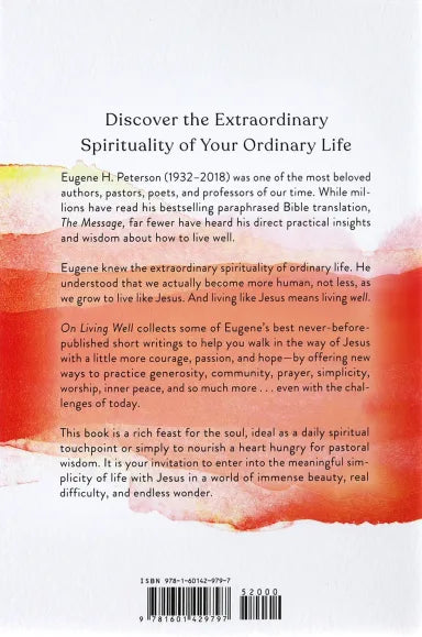 ON LIVING WELL: BRIEF REFLECTIONS ON WISDOM FOR WALKING IN THE WAY OF JESUS