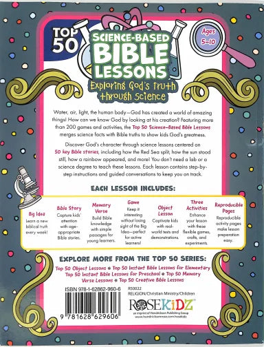 TOP 50 SCIENCE BASED BIBLE LESSONS (INCL REPRODUCIBLE ACTIVITIES) (AGES 5-10)