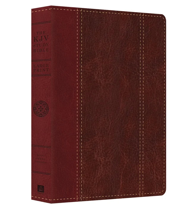 KJV STUDY BIBLE LARGE PRINT BROWN/BURGUNDY