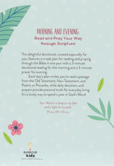 READ AND PRAY THROUGH THE BIBLE IN A YEAR (GIRL): 3-MINUTE DEVOTIONS & PRAYERS FOR MORNING AND EVENING FOR GIRLS