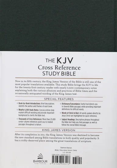 B KJV CROSS REFERENCE STUDY BIBLE DIAMOND SPRUCE (RED LETTER EDITION)