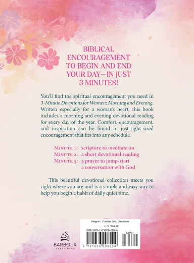 3-MINUTE DEVOTIONS FOR WOMEN MORNING AND EVENING (3 MINUTE DEVOTIONS SERIES)