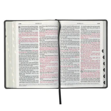 B KJV SUPER GIANT PRINT BIBLE TWO-TONE GRAY THUMB INDEX (RED LETTER EDITION)