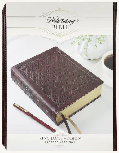 KJV LARGE PRINT NOTE-TAKING BIBLE BURGUNDY (BLACK LETTER EDITION)