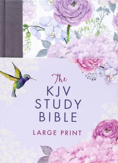 KJV STUDY BIBLE LARGE PRINT HUMMINGBIRD LILACS (RED LETTER EDITION)