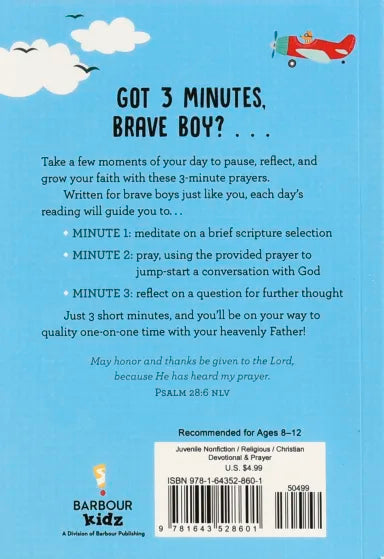 3-MINUTE PRAYERS FOR BRAVE BOYS (BRAVE BOYS SERIES)