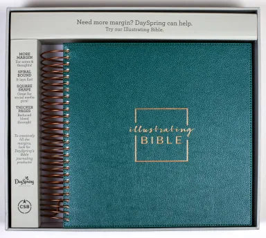 B CSB ILLUSTRATING BIBLE GREEN FAUX LEATHER (BLACK LETTER EDITION)
