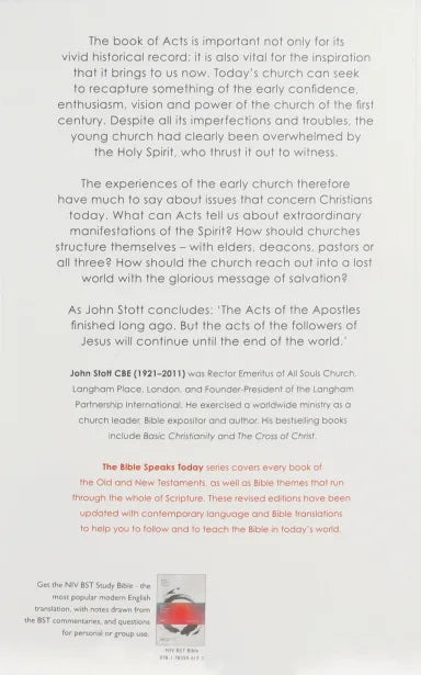 MESSAGE OF ACTS: TO THE ENDS OF THE EARTH (2020) (BIBLE SPEAKS TODAY SERIES)