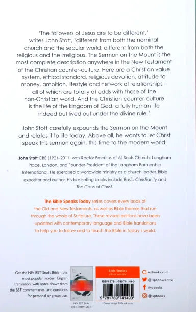 MESSAGE OF THE SERMON ON THE MOUNT: CHRISTIAN COUNTER-CULTURE (2020) (BIBLE SPEAKS TODAY SERIES)