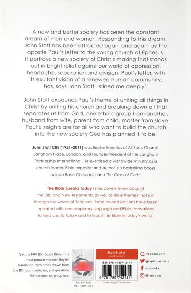 MESSAGE OF EPHESIANS: GOD'S NEW SOCIETY (2020) (BIBLE SPEAKS TODAY SERIES)