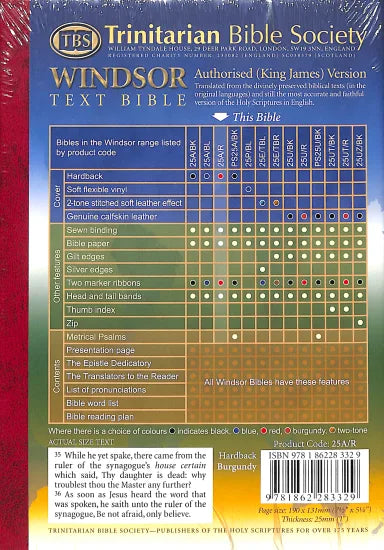 B KJV WINDSOR HOLY BIBLE RED COMPACT (BLACK LETTER EDITION)