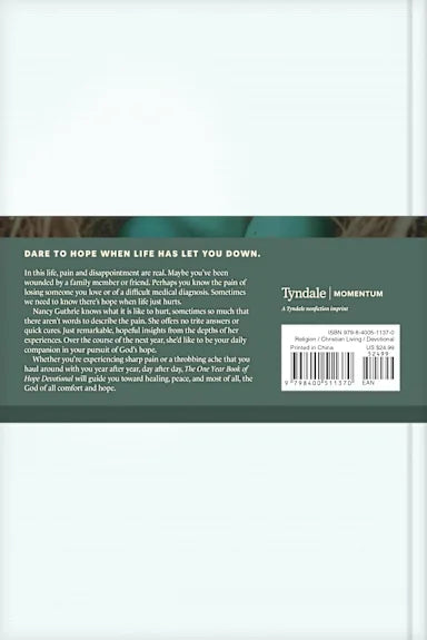 THE ONE YEAR BOOK OF HOPE DEVOTIONAL: DAILY BIBLICAL COMFORT FOR WHEN LIFE HURTS