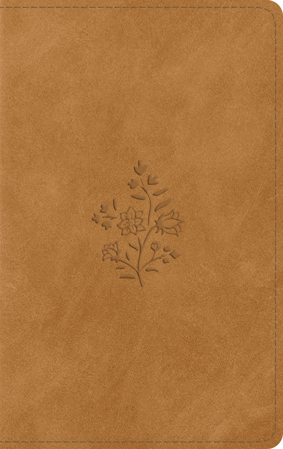 B ESV LARGE PRINT PERSONAL SIZE BIBLE NUBUCK CARAMEL WILDFLOWER DESIGN INDEXED (RED LETTER EDITION)