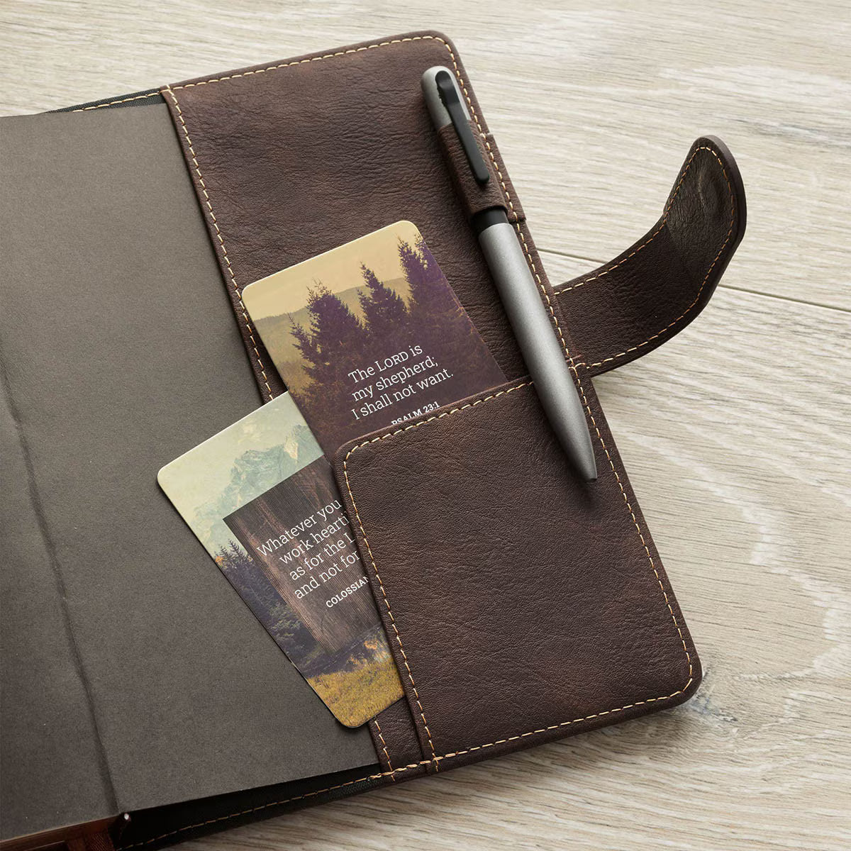 JOURNAL COVER WITH LINED INSERT AND MAGNETIC CLOSURE BLACK (MAN OF GOD BROWN TRAILHEAD COLLECTION)