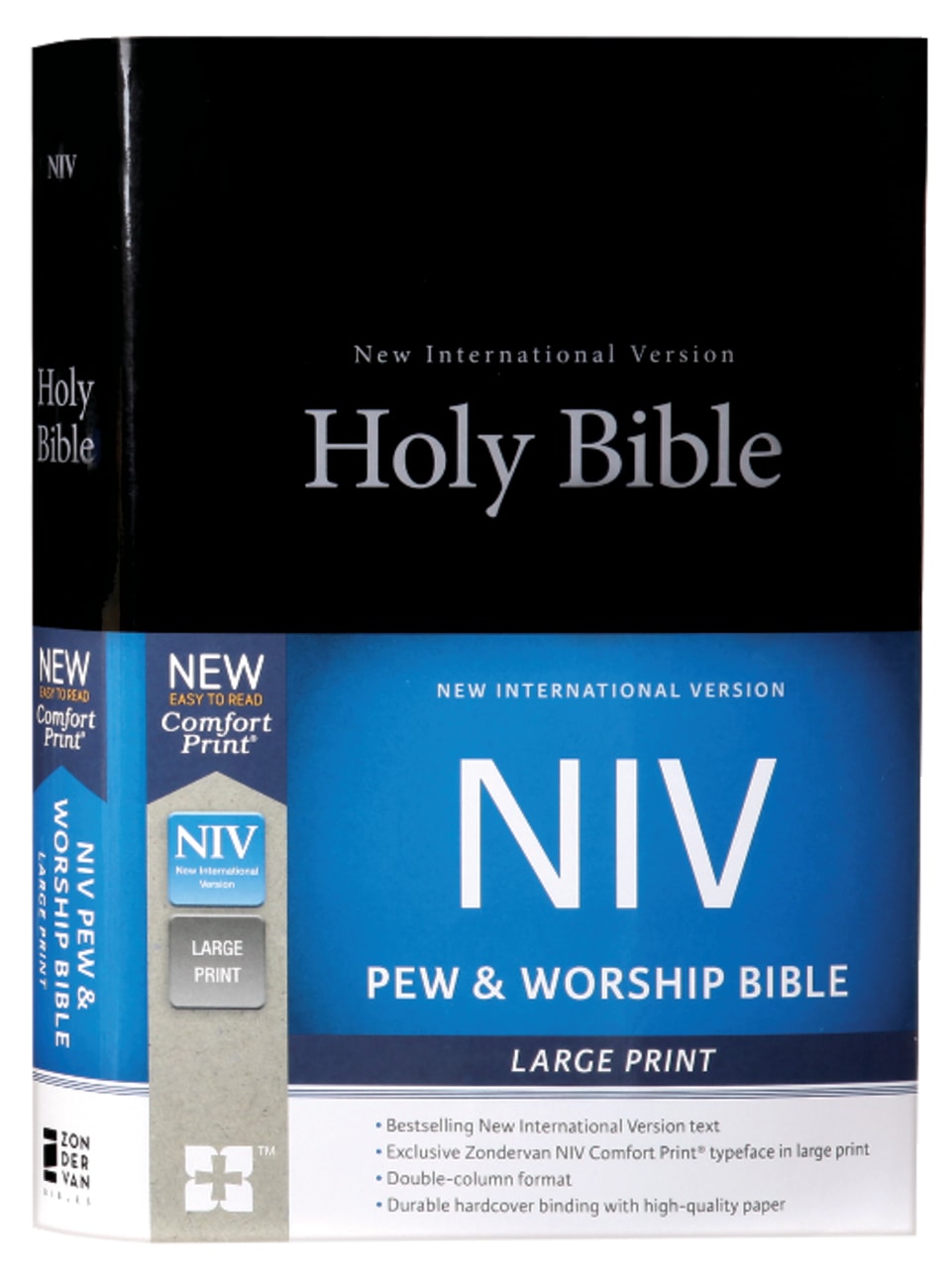 B NIV PEW AND WORSHIP BIBLE LARGE PRINT BLACK (BLACK LETTER EDITION)