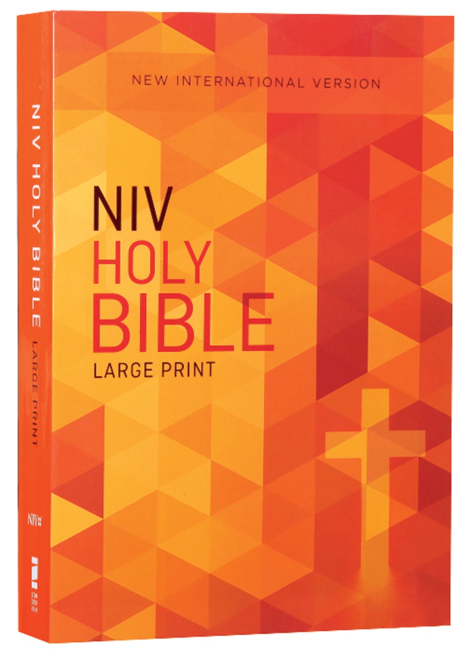 B NIV OUTREACH BIBLE LARGE PRINT ORANGE CROSS (BLACK LETTER EDITION)