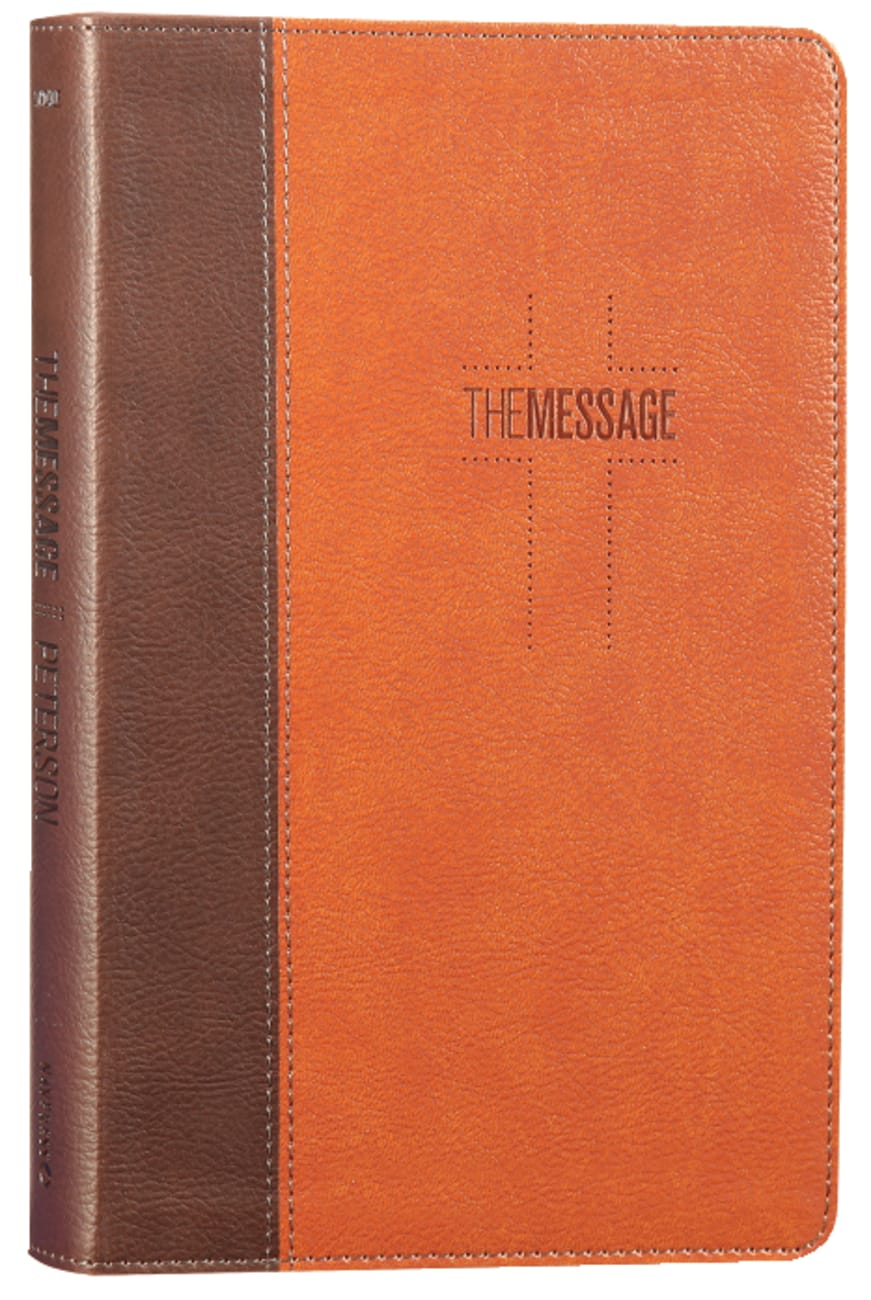 B MESSAGE DELUXE GIFT BIBLE BROWN TAN (BLACK LETTER EDITION)