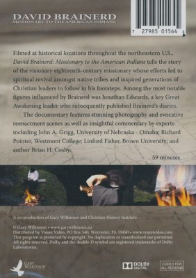 DVD DAVID BRAINERD - MISSIONARY TO THE AMERICAN INDIANS