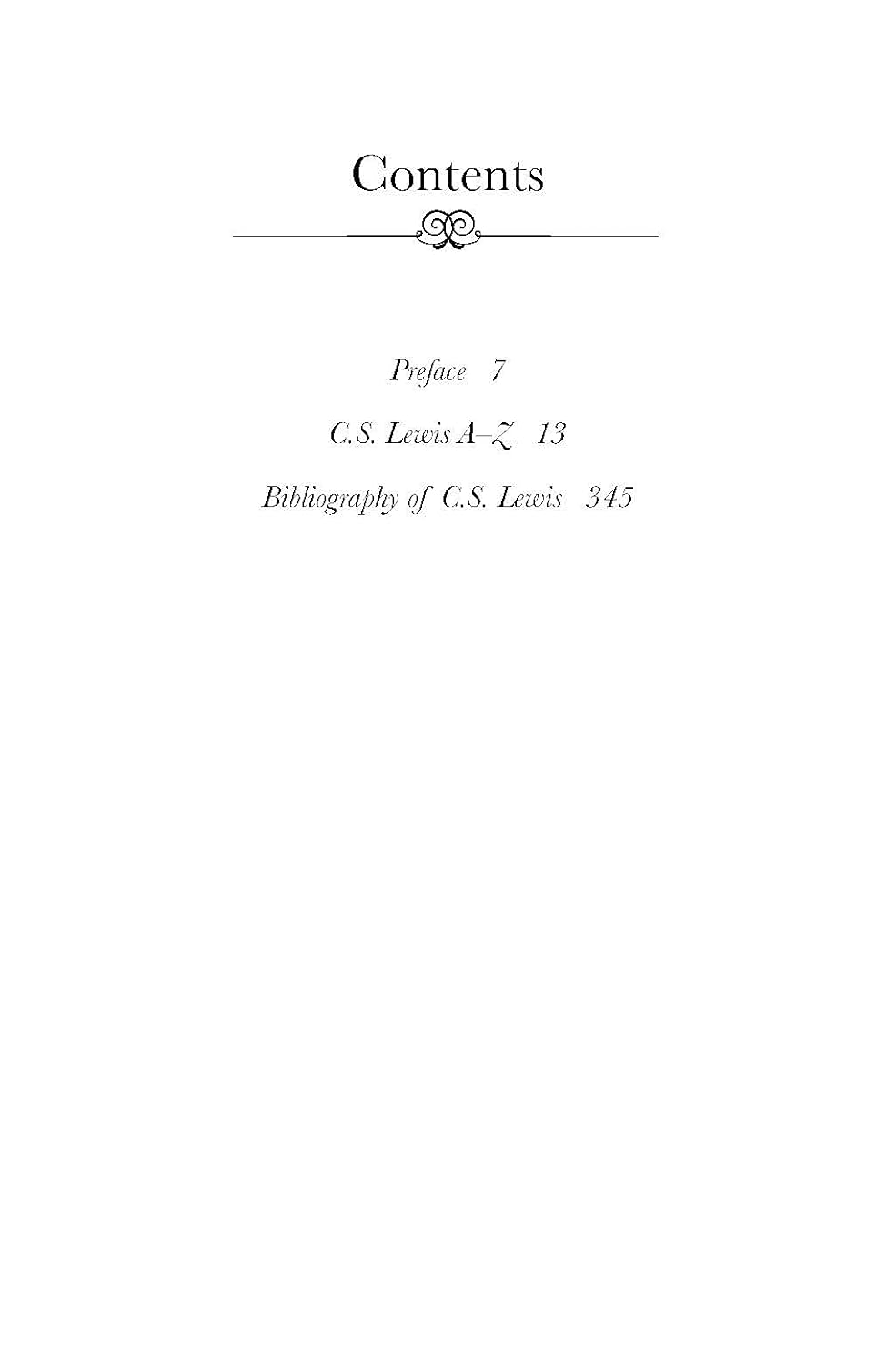 A-Z OF C S LEWIS  THE
