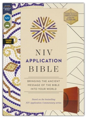 B NIV APPLICATION BIBLE  BROWN  THUMB INDEXED (RED LETTER EDITION)