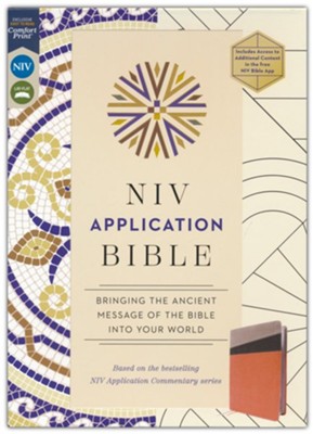 B NIV APPLICATION BIBLE  CORAL/GRAY (RED LETTER EDITION)