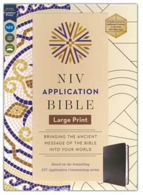 B NIV APPLICATION BIBLE  LARGE PRINT  BLACK (RED LETTER EDITION)