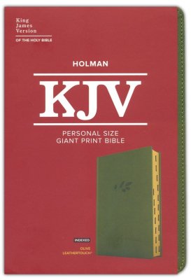 B KJV PERSONAL SIZE GIANT PRINT BIBLE OLIVE INDEXED (RED LETTER EDITION)