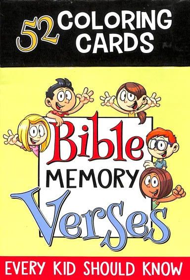 52 COLOURING CARDS FOR KIDS: BIBLE MEMORY VERSES  EVERY KID SHOULD KNOW