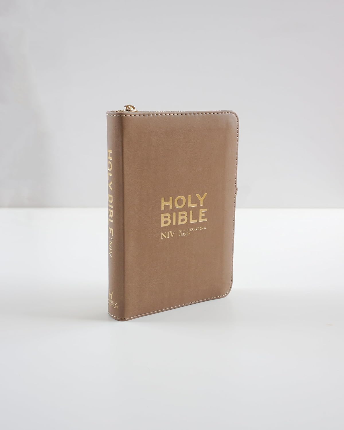 B NIV POCKET BIBLE WITH GOLD ZIP LATTE