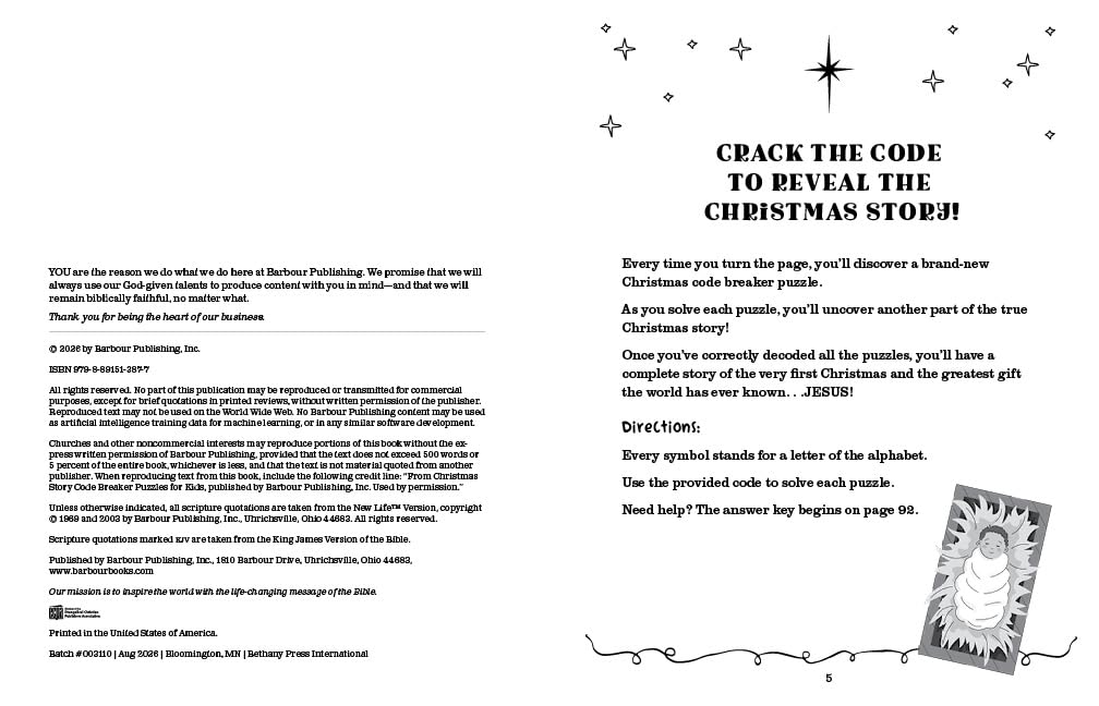 CHRISTMAS STORY CODE BREAKER PUZZLES FOR KIDS