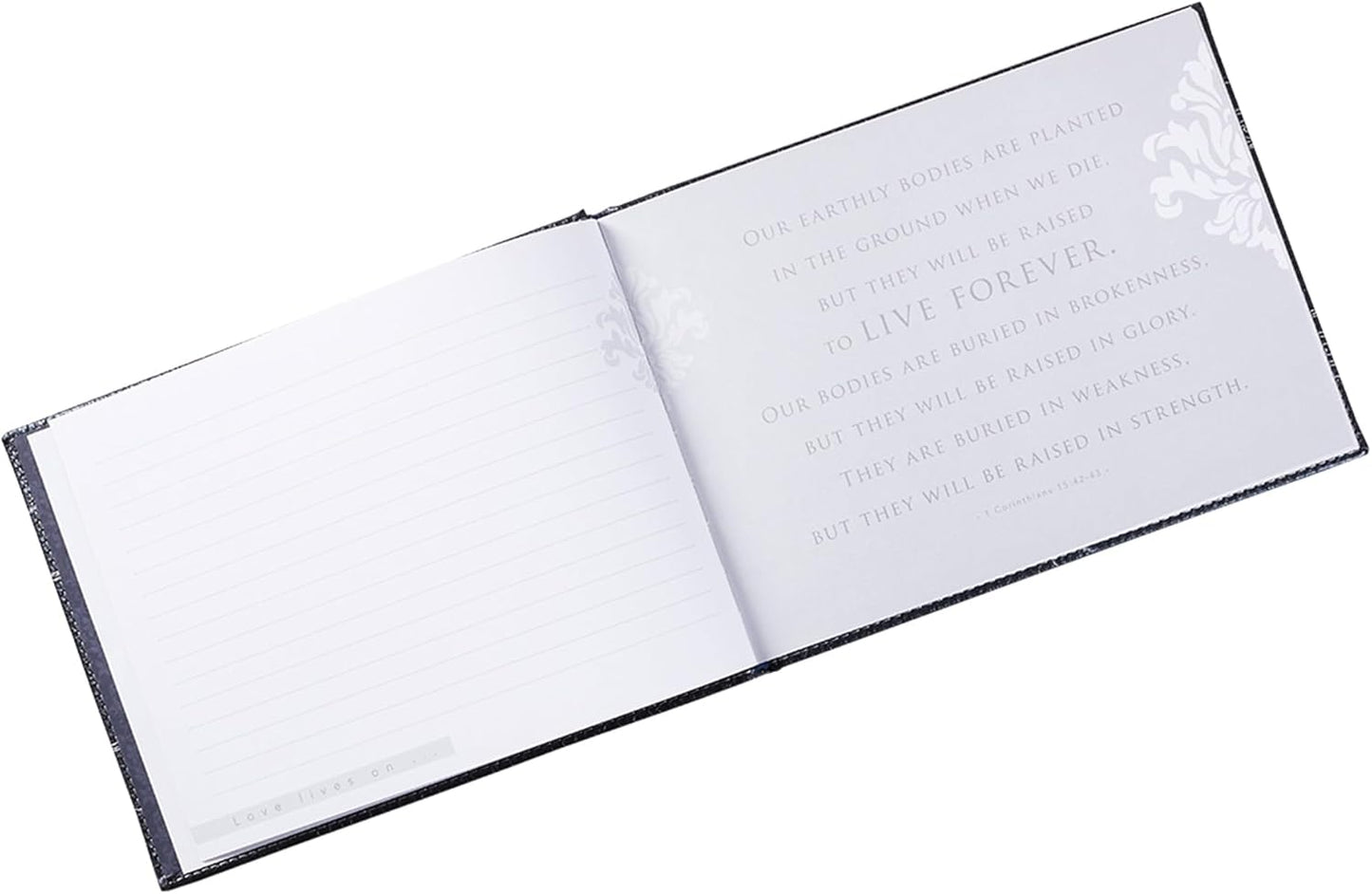 GUEST BOOK: IN LOVING MEMORY  CHARCOAL LACE