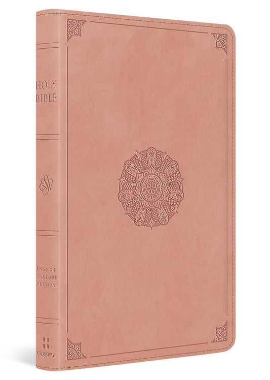 B ESV THINLINE BIBLE BLUSH ROSE  EMBLEM DESIGN