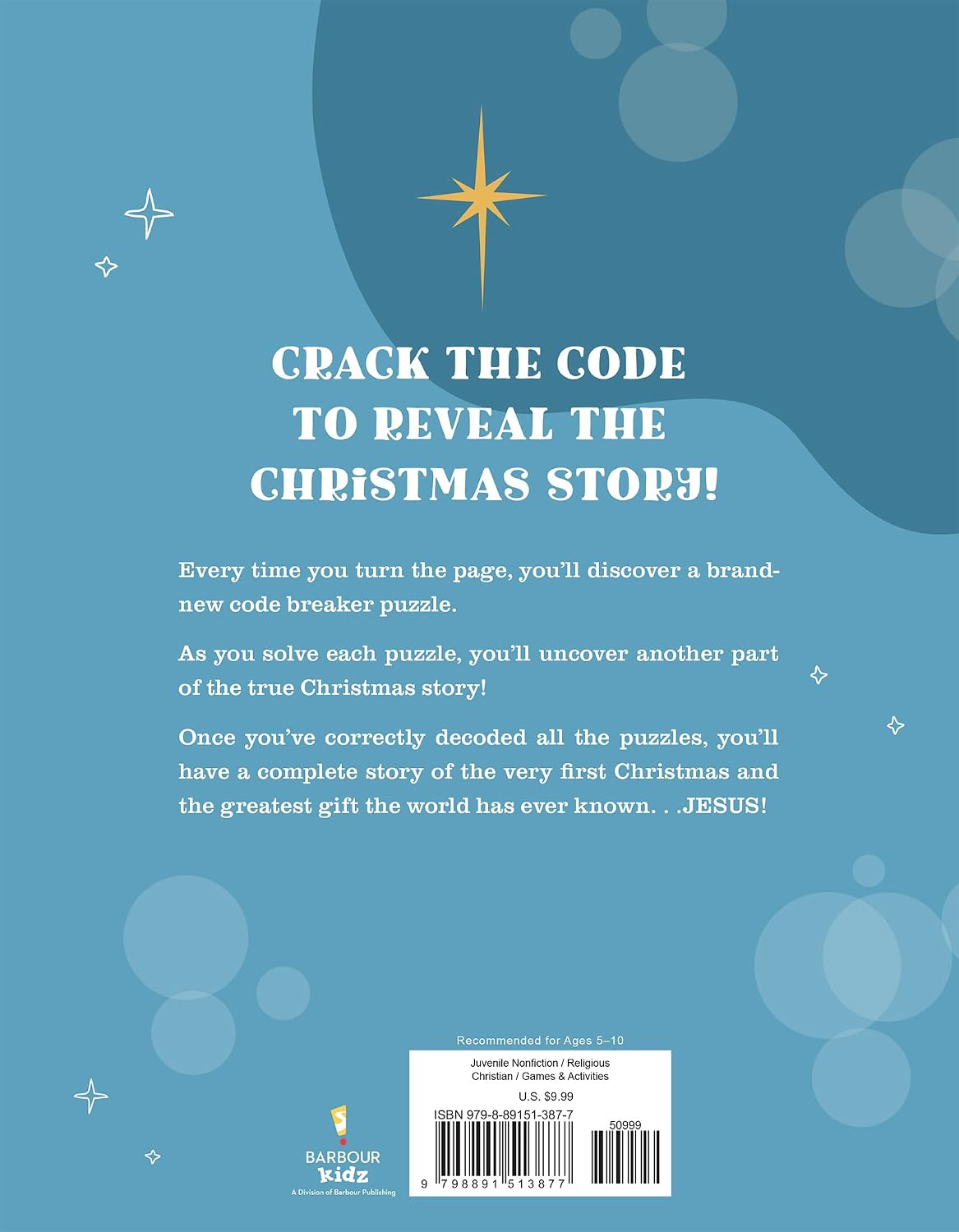 CHRISTMAS STORY CODE BREAKER PUZZLES FOR KIDS