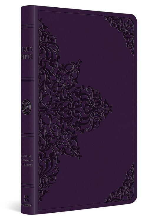B ESV LARGE PRINT VALUE THINLINE BIBLE LAVENDER  FILIGREE DESIGN