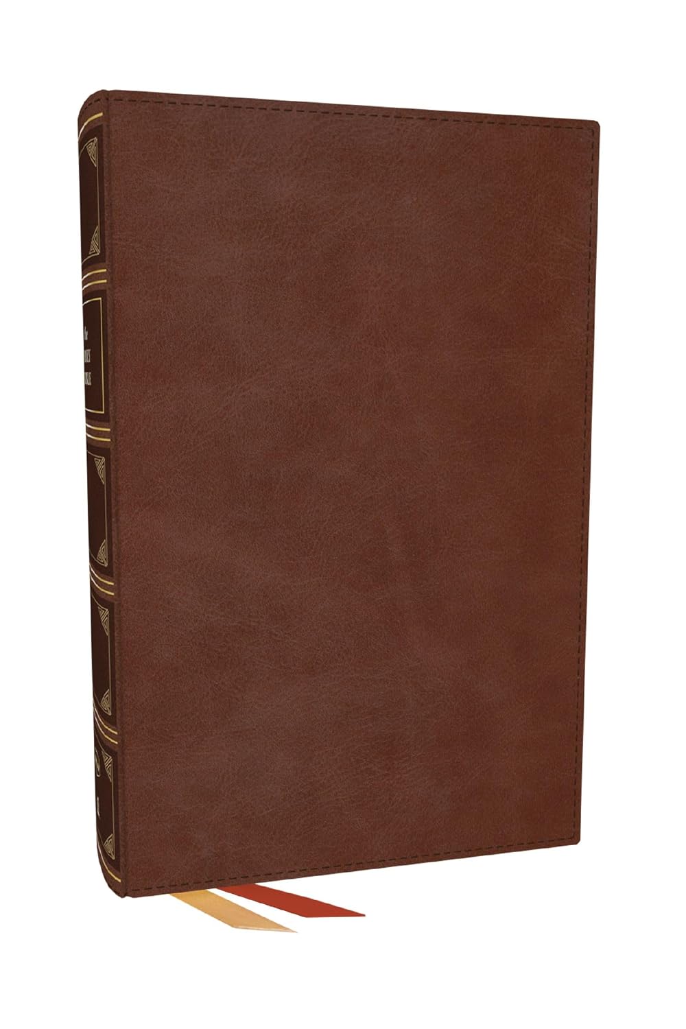 NKJV END-OF-VERSE REFERENCE BIBLE PERSONAL SIZE LARGE PRINT  BROWN (RED LETTER EDITION)