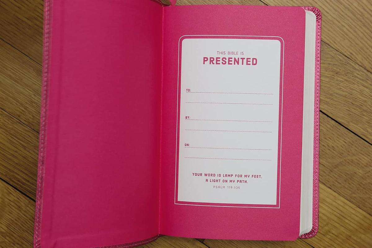 B NIV BIBLE FOR KIDS PINK THINLINE (RED LETTER EDITION)