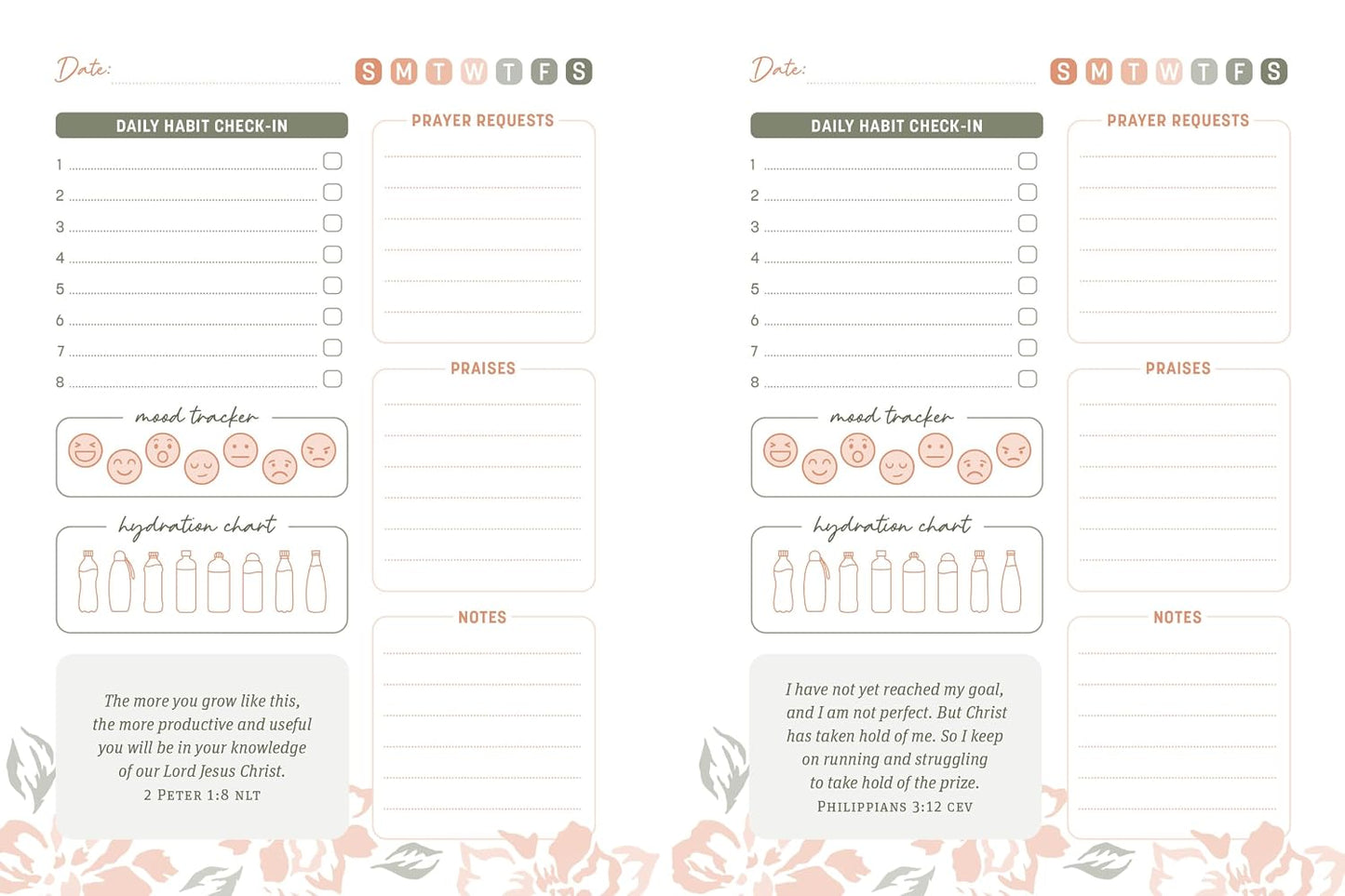 BIBLE AFFIRMATIONS HABIT TRACKER JOURNAL: A CREATIVE MAP FOR MIND  HEART  AND BODY WELLNESS