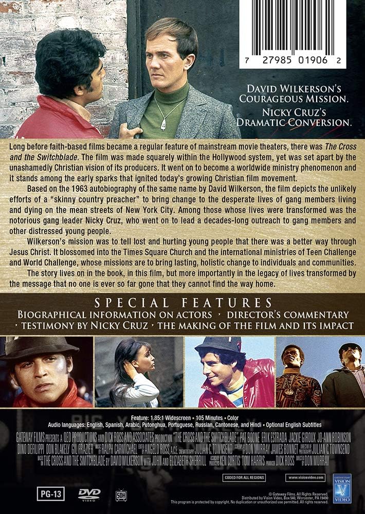DVD CROSS AND THE SWITCHBLADE:50TH ANNIVERSERY EDITION